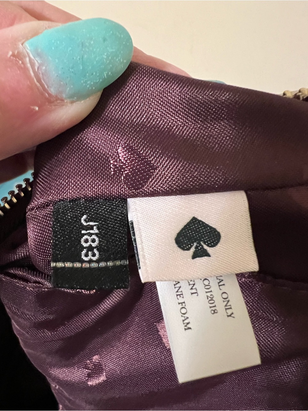 Kate Spade Burgundy Pebbled Leather Shoulder Tote - Picture 9 of 10